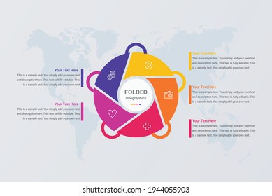Circular technology infographics with options on vector image 5