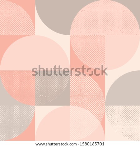 Circular tender pastel geometric seamless pattern for background, fabric, textile, wrap, surface, web and print design. rosy elegant rapport.
