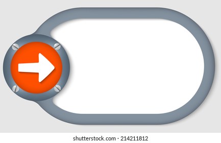 circular text frame for any text with arrow