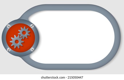circular text frame for any text with cogwheels