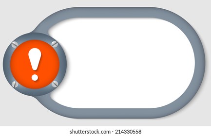 circular text frame for any text with exclamation mark