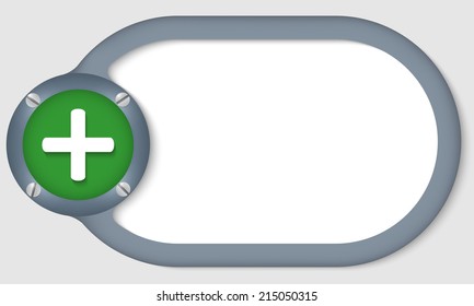 circular text frame for any text with plus symbol