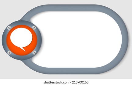 circular text frame for any text with speech bubble