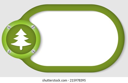 circular text frame for any text with tree symbol