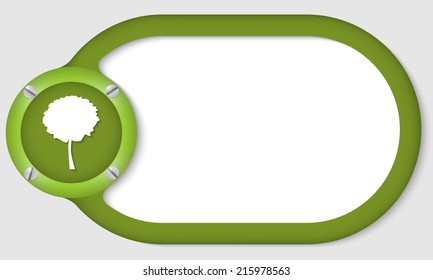 circular text frame for any text with tree symbol