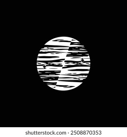 Circular texture with black and white colors for artistic components