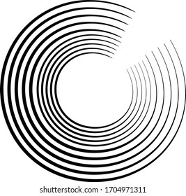 Circular texture. Distressed uneven grunge background. Abstract vector illustration. Overlay to create interesting effect and depth. Isolated on white background.EPS10.