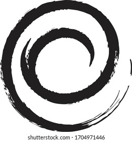 Circular texture. Distressed uneven grunge background. Abstract vector illustration. Overlay to create interesting effect and depth. Isolated on white background.EPS10.