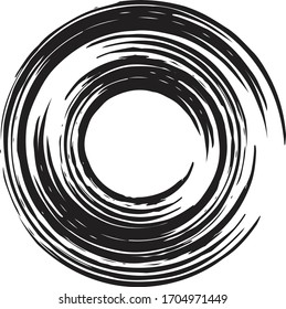 Circular texture. Distressed uneven grunge background. Abstract vector illustration. Overlay to create interesting effect and depth. Isolated on white background.EPS10.