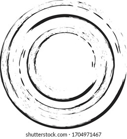 Circular texture. Distressed uneven grunge background. Abstract vector illustration. Overlay to create interesting effect and depth. Isolated on white background.EPS10.