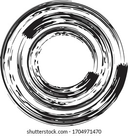Textura circular. Fondo desigual y angustiado. Ilustración abstracta vectorial. Superposición para crear un efecto interesante y profundidad. Aislado sobre fondo blanco.EPS10.