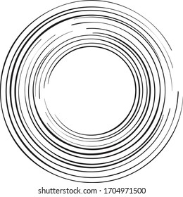 Circular texture. Distressed uneven grunge background. Abstract vector illustration. Overlay to create interesting effect and depth. Isolated on white background.EPS10.