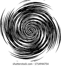 Circular texture. Distressed uneven grunge background. Abstract vector illustration. Overlay to create interesting effect and depth. Isolated on white background.EPS10.