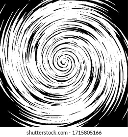 Circular texture. Distressed uneven grunge background. Abstract vector illustration. Overlay to create interesting effect and depth. Isolated on white background.EPS10.