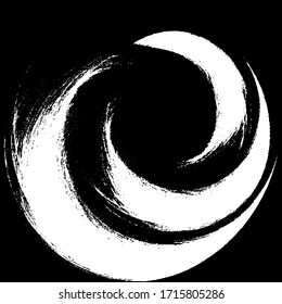 Circular texture. Distressed uneven grunge background. Abstract vector illustration. Overlay to create interesting effect and depth. Isolated on white background.EPS10.