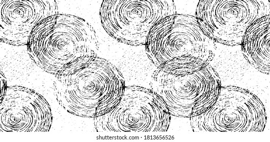 Circular texture. Distressed uneven grunge background. Abstract vector illustration. Overlay to create interesting effect and depth. Isolated on white background.EPS10.