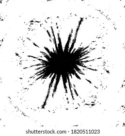 Circular texture. Distressed uneven grunge background. Abstract vector illustration. Overlay to create interesting effect and depth. Isolated on white background.EPS10.