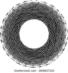 Textura circular. Antecedentes desiguales. Ilustración del vector abstracto. Superposición para crear un efecto interesante y profundidad. Aislado sobre fondo blanco.EPS10.