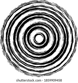 Circular texture. Distressed uneven grunge background. Abstract vector illustration. Overlay to create interesting effect and depth. Isolated on white background.EPS10.