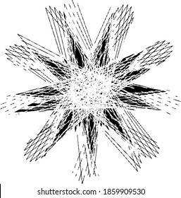 Circular texture. Distressed uneven grunge background. Abstract vector illustration. Overlay to create interesting effect and depth. Isolated on white background.EPS10.