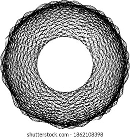 Textura circular. Antecedentes desiguales. Ilustración del vector abstracto. Superposición para crear un efecto interesante y profundidad. Aislado sobre fondo blanco.EPS10.