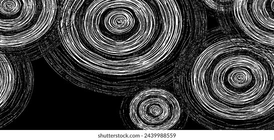 Textura circular. Fondo de grunge desigual angustiado. Ilustración abstracta del vector. Superposición para crear un efecto y una profundidad interesantes. Aislado sobre fondo blanco.EPS10.