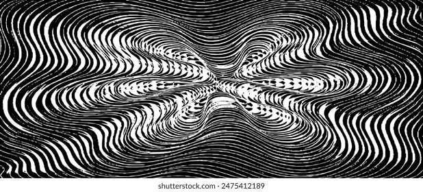 Circular texture. Distressed uneven grunge background. Abstract vector illustration. Overlay to create interesting effect and depth. Isolated on white background.EPS10.