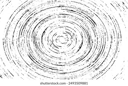 Circular texture. Distressed uneven grunge background. Abstract vector illustration. Overlay to create interesting effect and depth. Isolated on white background.EPS10.
