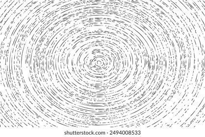 Circular texture. Distressed uneven grunge background. Abstract vector illustration. Overlay to create interesting effect and depth. Isolated on white background.EPS10.