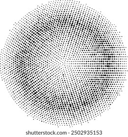 Circular texture. Distressed uneven grunge background. Abstract vector illustration. Overlay to create interesting effect and depth. Isolated on white background.EPS10.