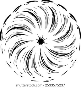 Textura circular. Angustiado fondo grunge desigual. Ilustración vectorial Abstractas. Superposición para crear un efecto y una profundidad interesantes. Aislado sobre fondo blanco. EPS10.
