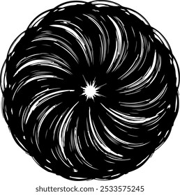 Circular texture. Distressed uneven grunge background. Abstract vector illustration. Overlay to create interesting effect and depth. Isolated on white background.EPS10.