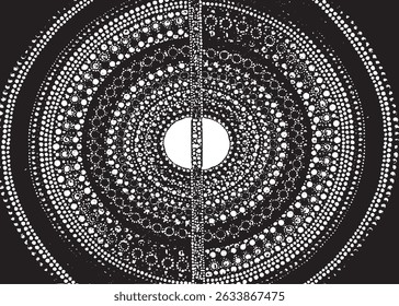 Circular texture. Distressed uneven grunge background. Abstract vector illustration. Overlay to create interesting effect and depth. Isolated on white background.EPS10.