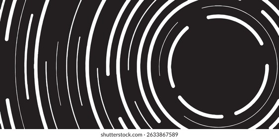 Circular texture. Distressed uneven grunge background. Abstract vector illustration. Overlay to create interesting effect and depth. Isolated on white background.EPS10.