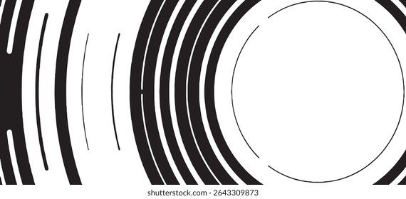 Circular texture. Distressed uneven grunge background. Abstract vector illustration. Overlay to create interesting effect and depth. Isolated on white background. EPS10.