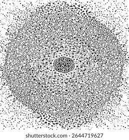 Circular texture. Distressed uneven grunge background. Abstract vector illustration. Overlay to create interesting effect and depth. Isolated on white background.EPS10.