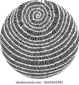 Circular texture. Distressed uneven grunge background. Abstract vector illustration. Overlay to create interesting effect and depth. Isolated on white background.EPS10.