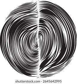 Circular texture. Distressed uneven grunge background. Abstract vector illustration. Overlay to create interesting effect and depth. Isolated on white background.EPS10.