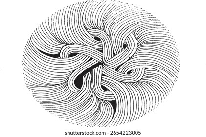 Textura circular. Fundo grunge irregular angustiado. Ilustração vetorial abstrata. Sobreposição para criar efeito e profundidade interessantes. Isolado no fundo branco. EPS10