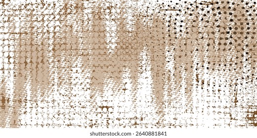 Circular texture. Uneven and broken grunge background. Abstract vector illustration. Overlay to create interesting effects and depth. Isolated on light brown white background. EPS10.