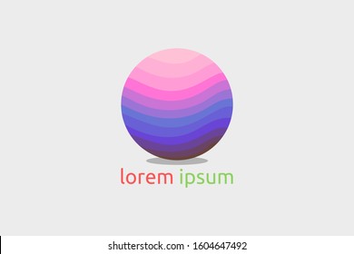circular texture wave vector logo. 