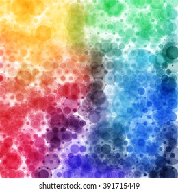 Circular Tie Die Spectrum Pattern With Spheres Of Varying Diameters Intersecting With One Another