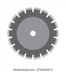 Icono de disco superior circular. Icono de cuchillo de piedra. Icono de cuchilla de corte de diamante. 