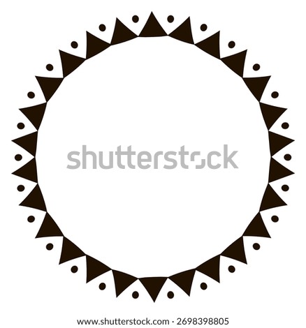 Circular tribal frame inspired by african patterns, perfect for creative design projects.