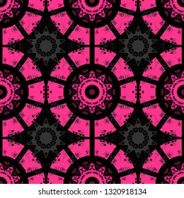 Circular tribal like seamless pattern, abstract colorful background, texture. seamless pattern, abstract colorful background, texture.