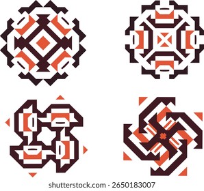 Design de vetor tribal circular Mandala