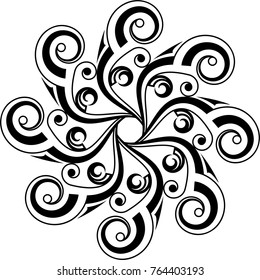 Circular Tribal Tattoo Design Vector Art Stock Vector (Royalty Free ...