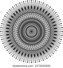 circular trippy mandala design pattern 