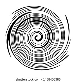 Circular twisted swirl Isolated on white background