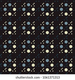 Circular uneven seamless texture with edgy shapes, irregular ornament